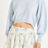 LoveShackFancy Donahue Skirt Alpine Frost