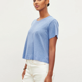 Velvet Lula Cotton Slub Tee Wave