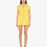 MOTHER The Long Story Short Romper Yellow