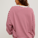 Classic Striped Crew Raspberry Combo