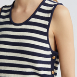 FRAME Mariner Sweater Tank Navy