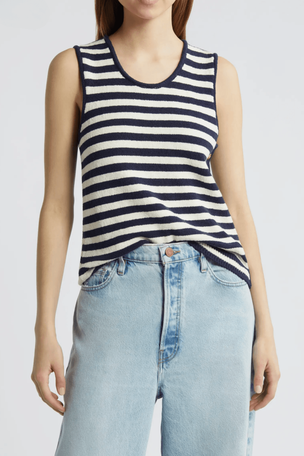 FRAME Mariner Sweater Tank Navy