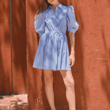 Hunter Bell McCauley Dress Light Blue Stripe