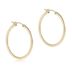 E Newton 1.25" Round Textured Hoops