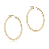 E Newton 1.25" Round Textured Hoops