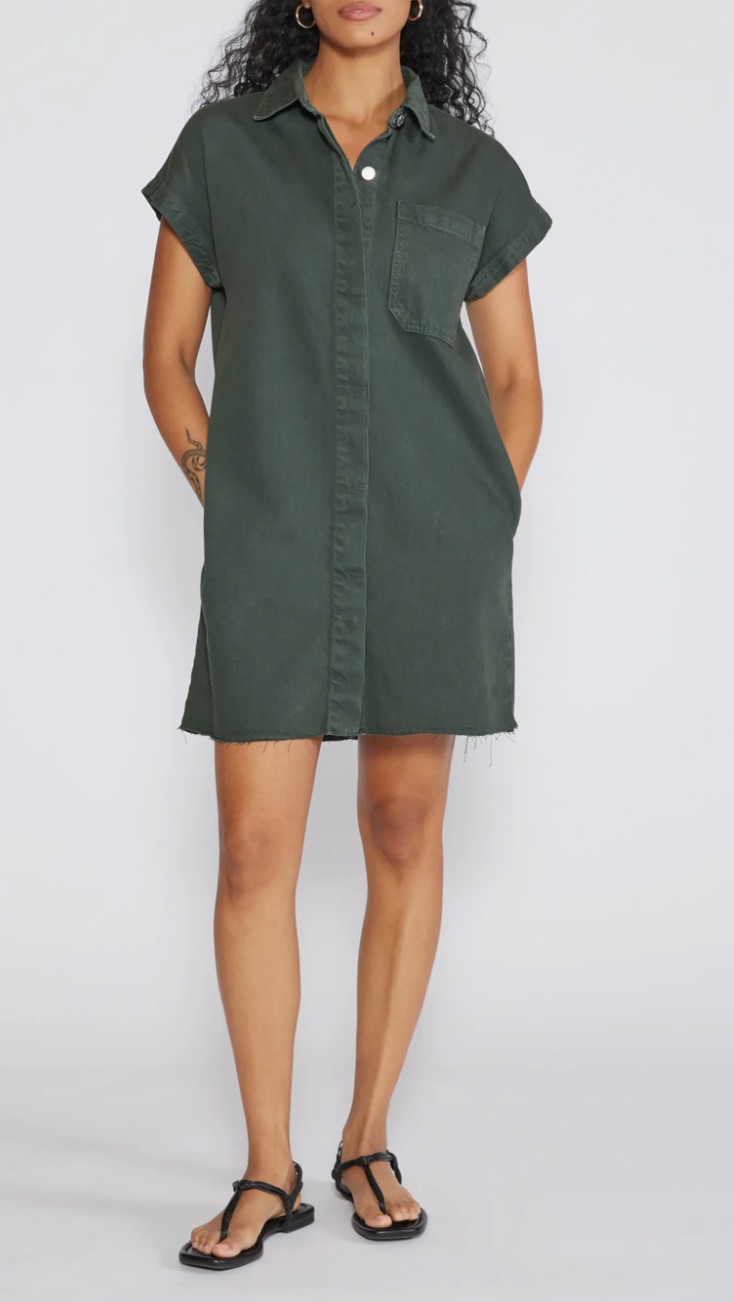 Ética Pricilla Shirt Dress Seaweed