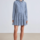 Apiece Apart Anna Shirt Dress Blue Stripe