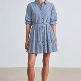 Apiece Apart Anna Shirt Dress Blue Stripe