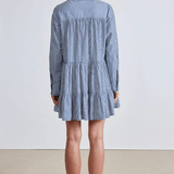 Apiece Apart Anna Shirt Dress Blue Stripe