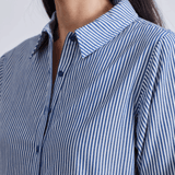 Apiece Apart Anna Shirt Dress Blue Stripe