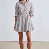 Anna Shirt Dress Sand Stripe