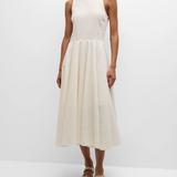 FRAME Eyelet Dress Cream