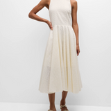 FRAME Eyelet Dress Cream