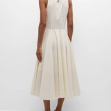 FRAME Eyelet Dress Cream