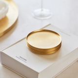 Fleck Heirloom Brass Coaster Set