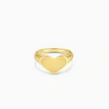 Gorjana Louise Heart Signet Ring Gold