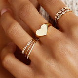 Gorjana Louise Heart Signet Ring Gold