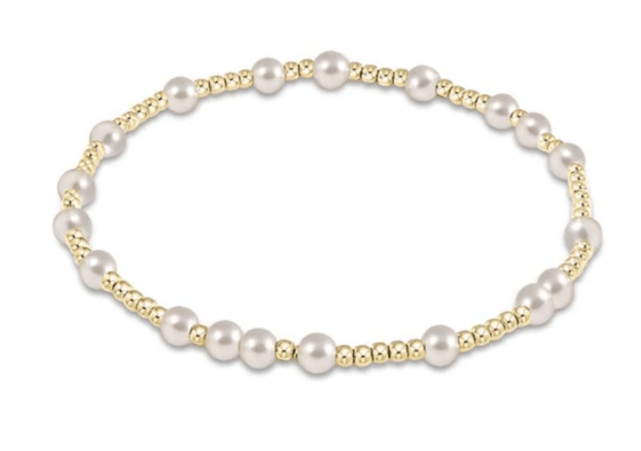 E Newton Extends Hope Unwritten 4mm Bead Bracelet Pearl