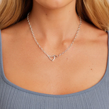 Gorjana Parker Heart Necklace Silver