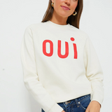 Cream with Bright Poppy Oui Sweatshirt