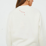 Cream with Bright Poppy Oui Sweatshirt