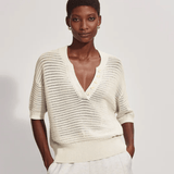 Varley Callie Knit Top Egret