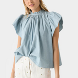 Birds of Paradis Carla Top Chambray