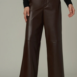 Joe's Jeans The Mia Vegan Leather Crop Trouser Coffee Bean