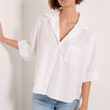 Claire Origami Shirt Optic White