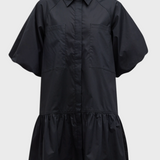 Simkhai Crissy Cotton Poplin Dress Black