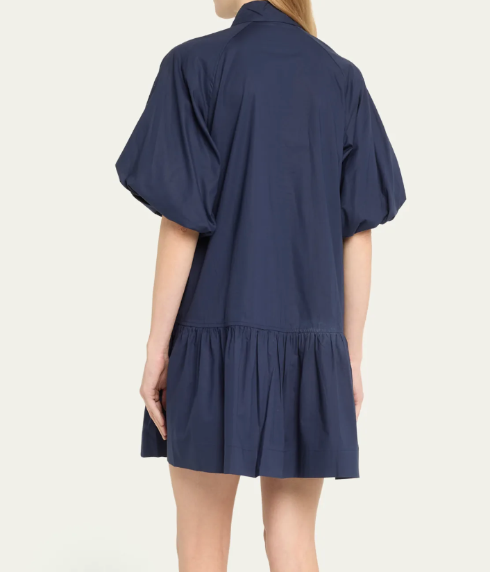 Simkhai Crissy Cotton Poplin Dress Midnight