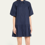 Simkhai Crissy Cotton Poplin Dress Midnight