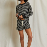 Bennie Short Black & Natural Stripe