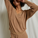 Oconnor V Neck Sweatshirt Walnut