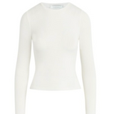 The Ribbed Long Sleeve White