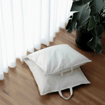 Floor Cushion Cover Pouf Cream