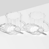 Clear Wave Mugs Set of 2