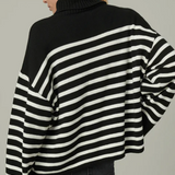 The Penelope Stripe Sweater White/ Black