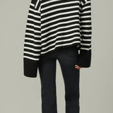 The Penelope Stripe Sweater White/ Black