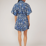 Erika Dress Blue Bandhani