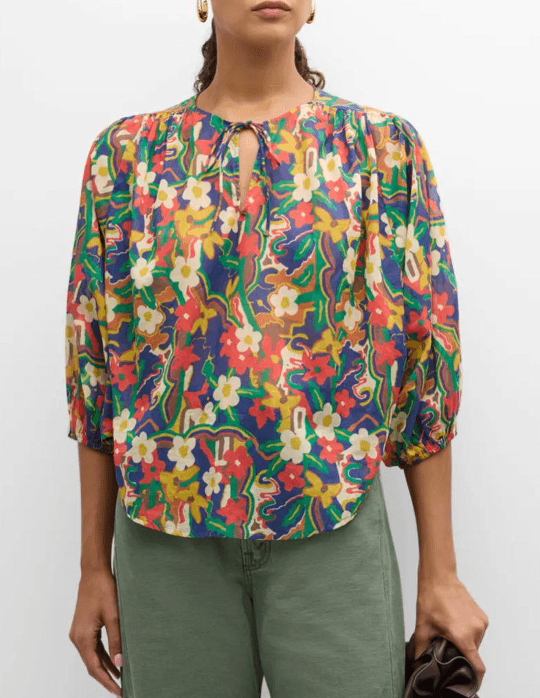 The Breeze Tie Top Cosmic Blooms