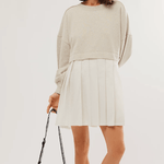 Elenor Sweatshirt Dress Grey Combo