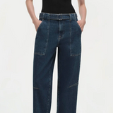 Jenny Belted Cropped Pant Cielo