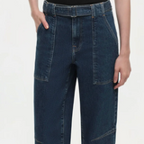 Jenny Belted Cropped Pant Cielo