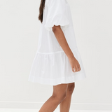 Crissy Cotton Poplin Dress White