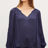 Velvet Helen Top Navy