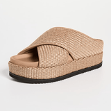 ROAM Cross Stack Raffia Platform Sandals