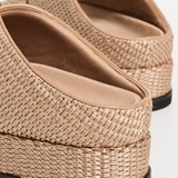 ROAM Cross Stack Raffia Platform Sandals