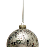 4" Inch Round Glass Ornament