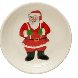 4" Round Stoneware Plate w/ Holiday Image